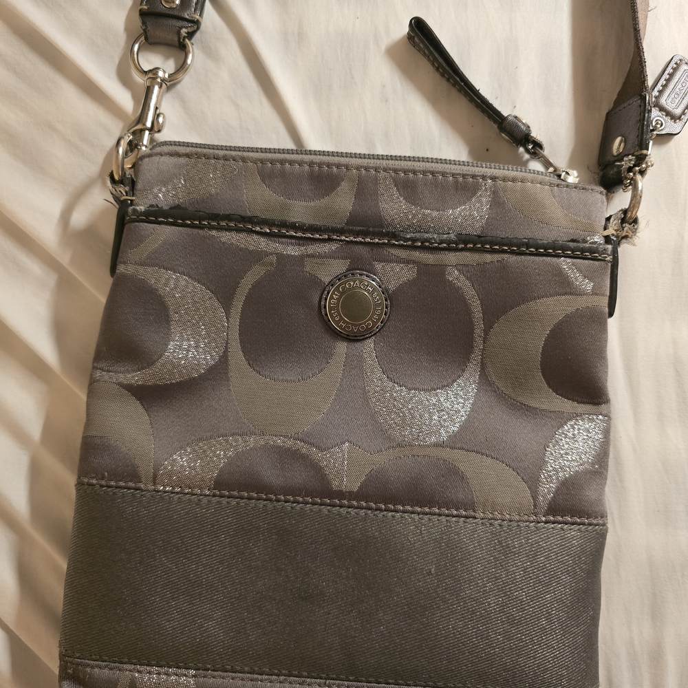 Coach Signature Crossbody Bag Brown/Taupe | Adjustable Strap